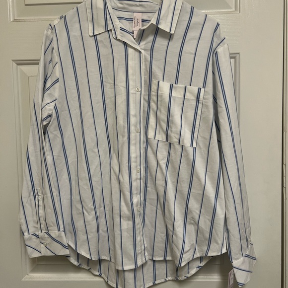 Auden Other - NWT Auden Women's Long Sleeve Striped Pajama Shirt Size XS